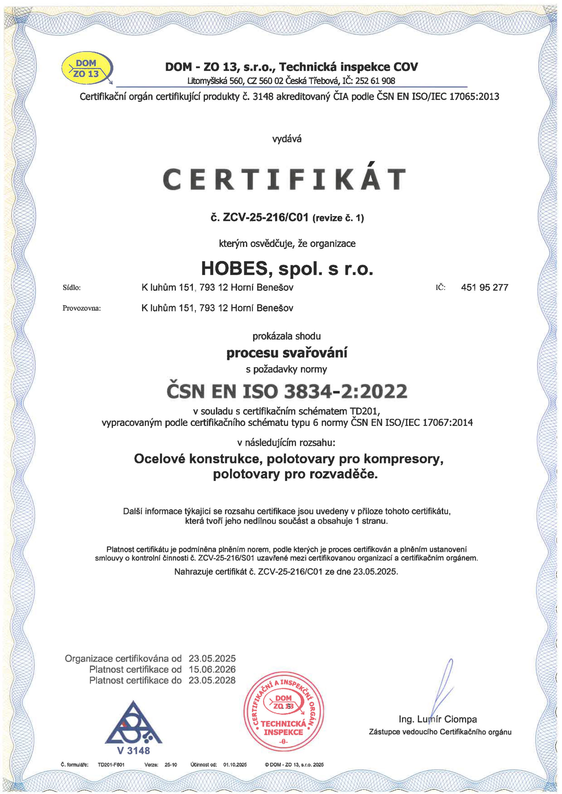 ČSN EN ISO 3834-2:2022